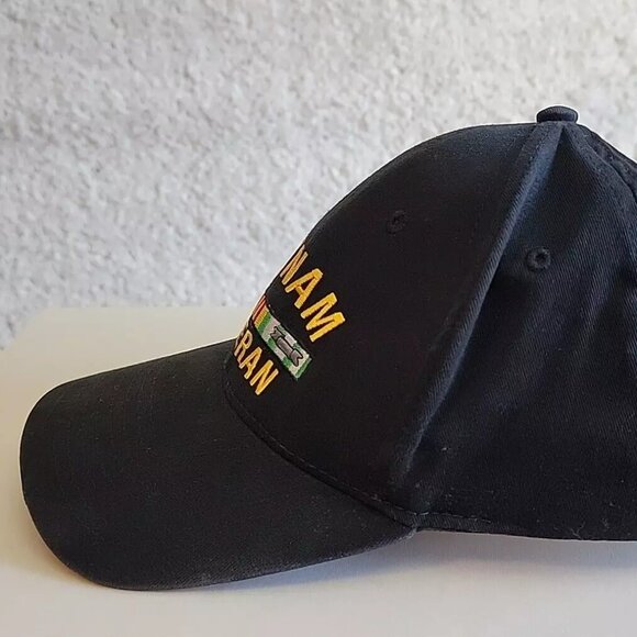 Vietnam Veteran Baseball Hat Adjustable Strap Made in USA US Honor Cap - Picture 2 of 8